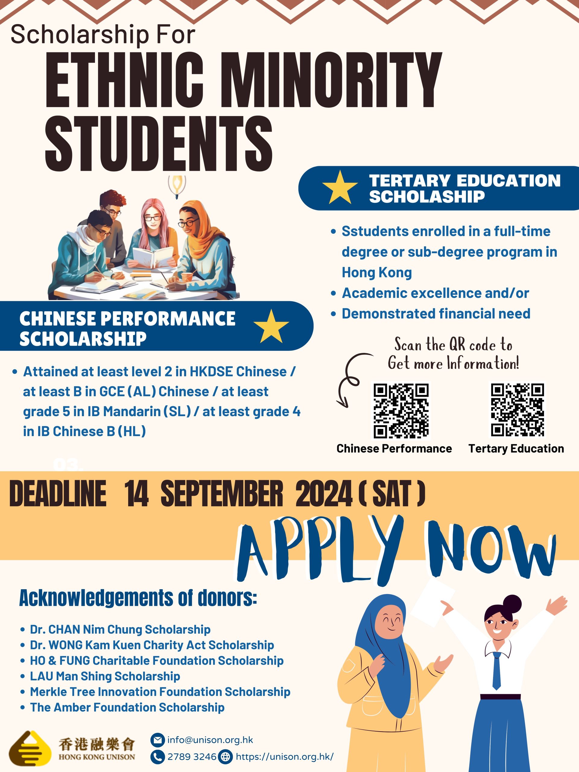 Read more about the article Scholarships for Ethnic Minority Students 2024/25