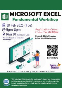 Read more about the article Microsoft Excel – Fundamental Workshop