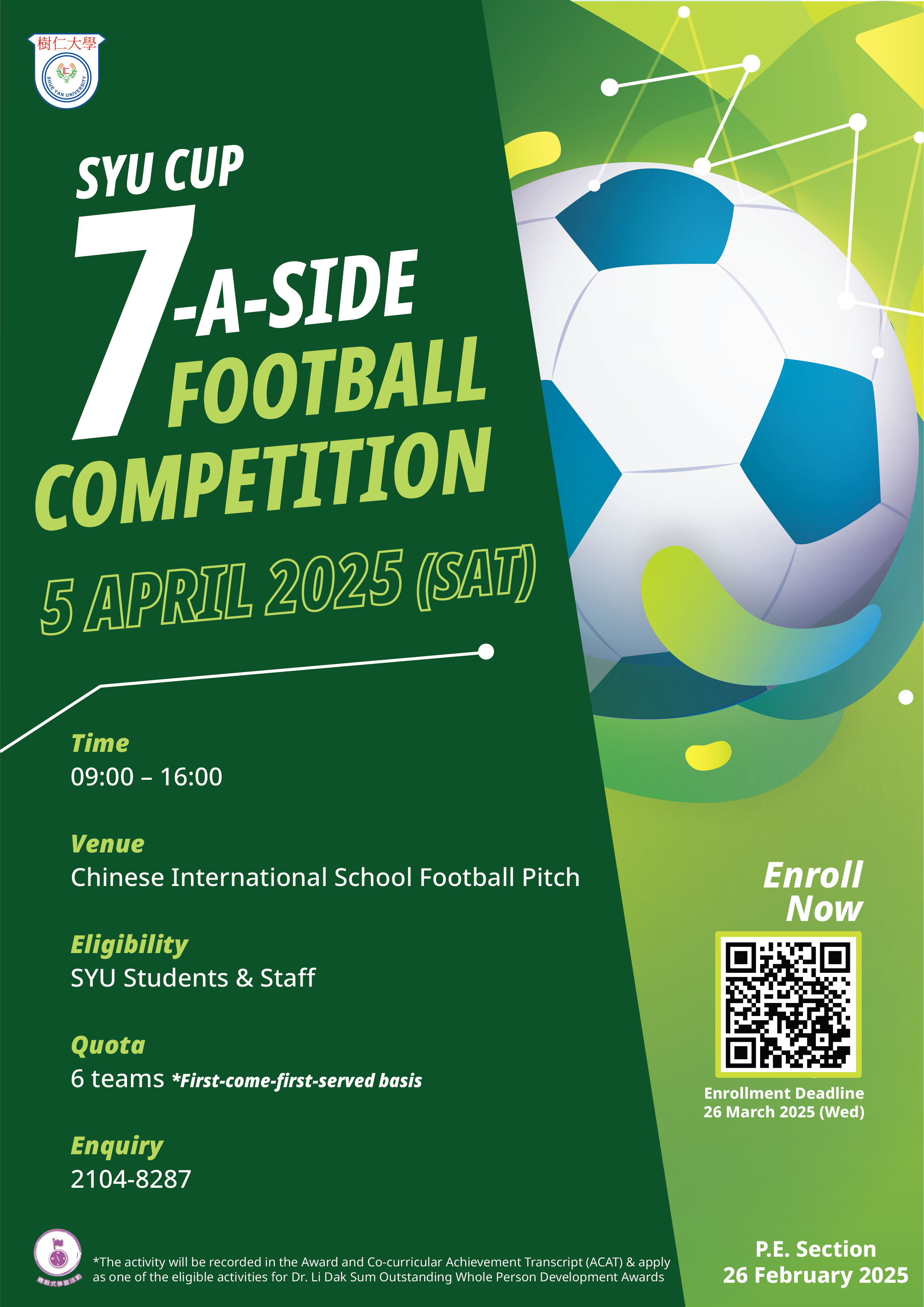 Read more about the article SYU Cup 7-a-side Football Competition